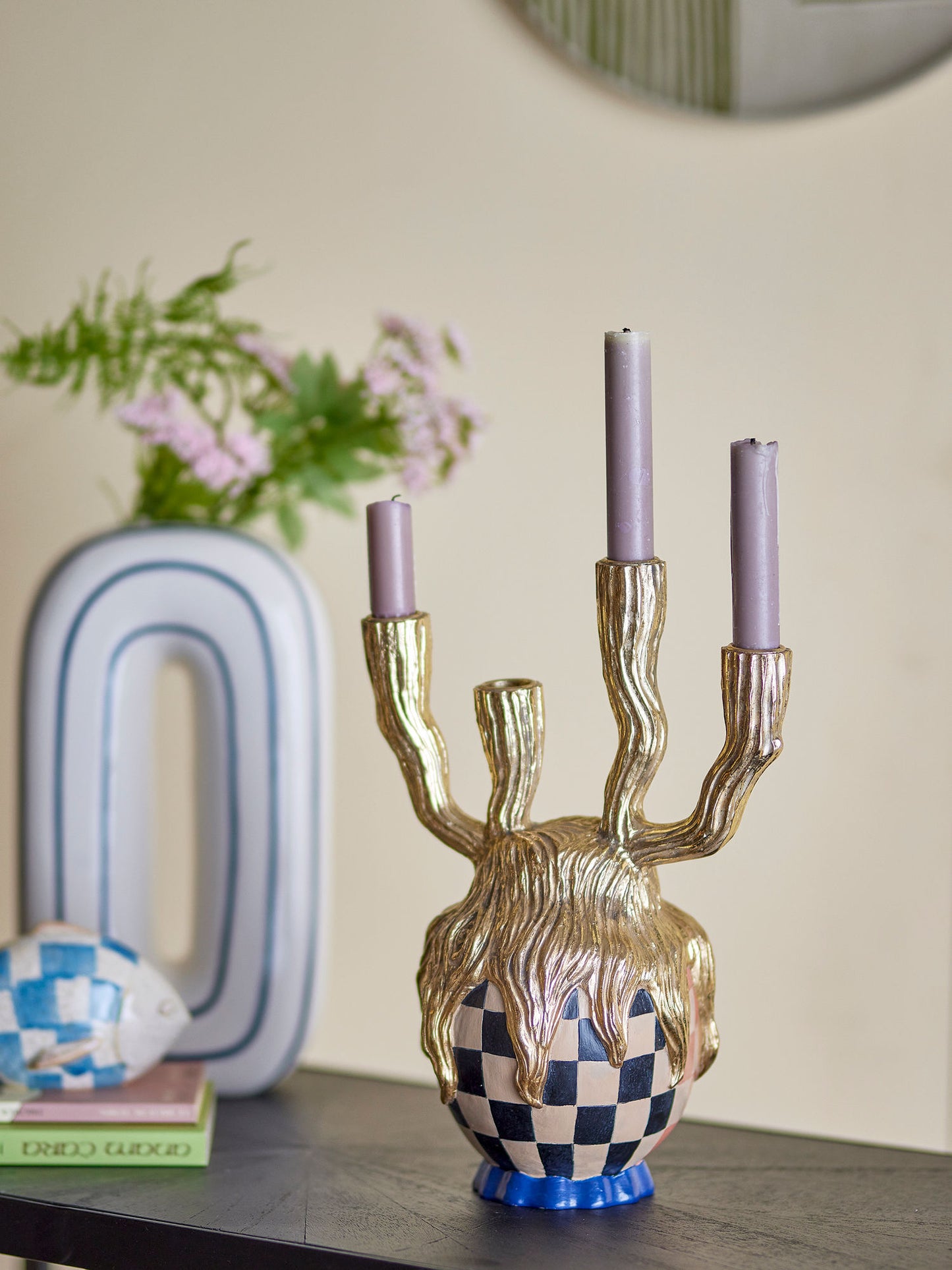 Bloomingville Medusa Kerzenhalter, Gold, Polyresin
