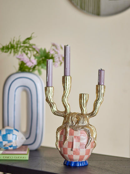 Bloomingville Medusa Kerzenhalter, Gold, Polyresin