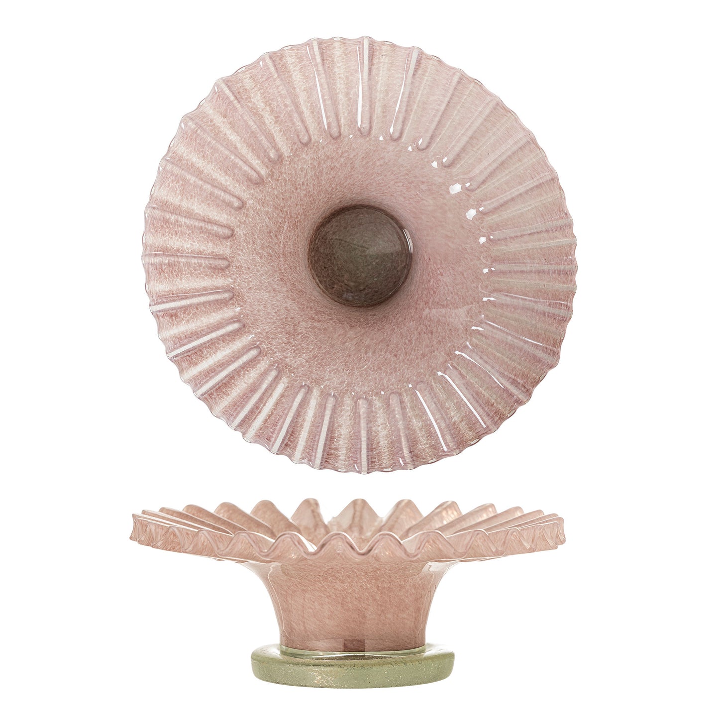 Bloomingville Garnet Schale, Rose, Glas