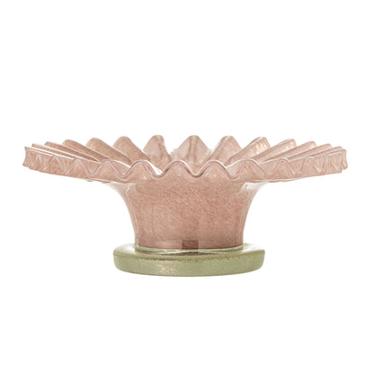 Bloomingville Garnet Schale, Rose, Glas
