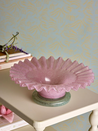 Bloomingville Garnet Schale, Rose, Glas