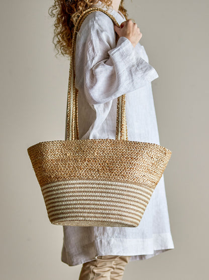 Bloomingville Simona Einkaufstasche, Natur, Jute