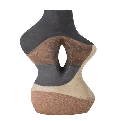 Bloomingville Vica Vase, Braun, Steingut