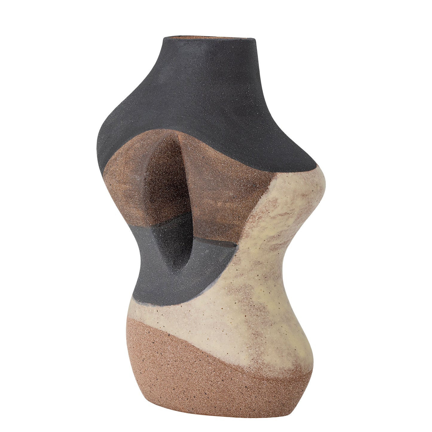 Bloomingville Vica Vase, Braun, Steingut