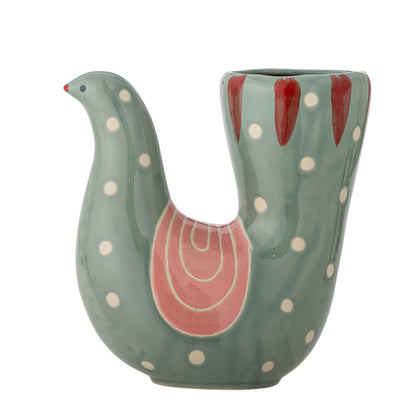 Bloomingville Trudy Vase, Blau, Steingut