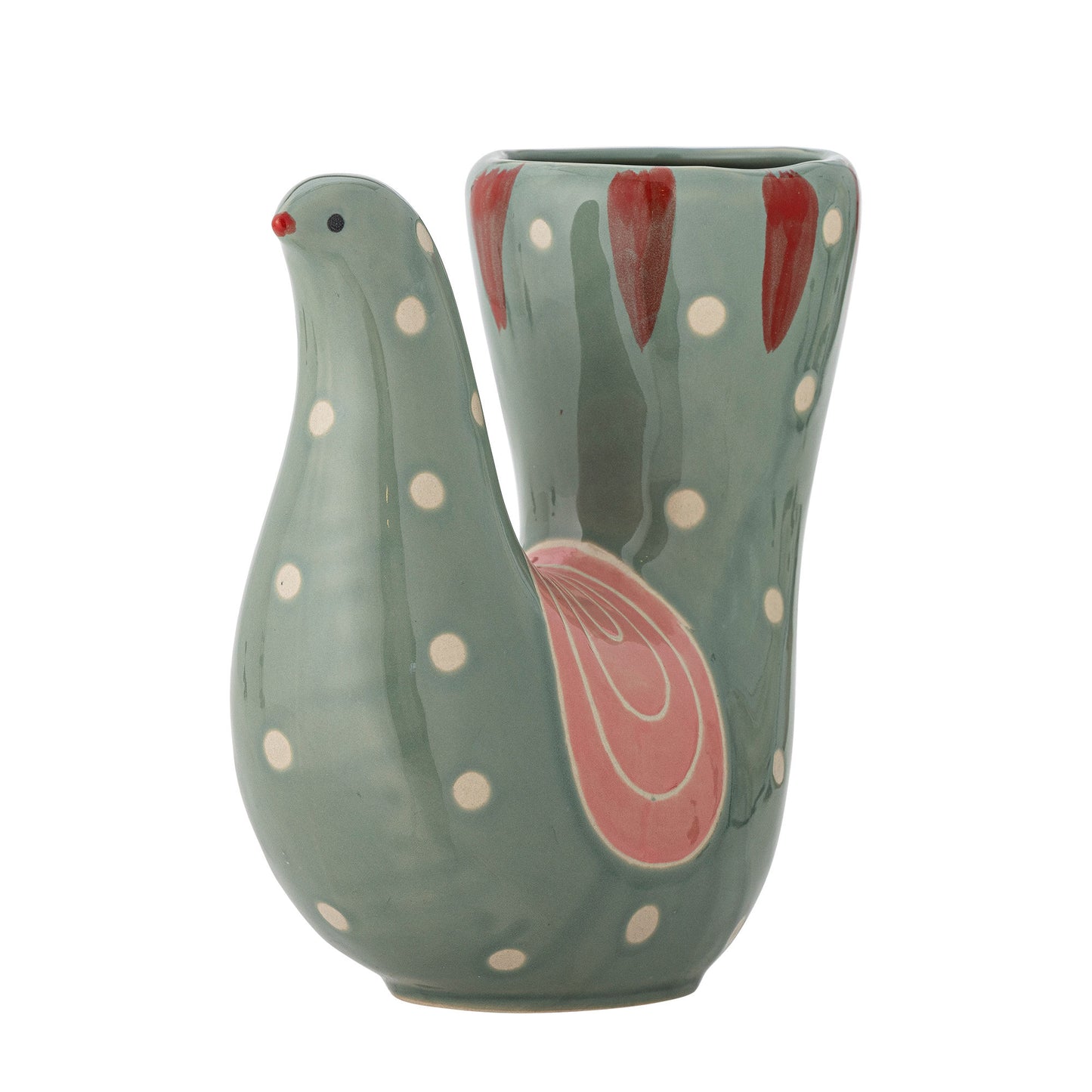 Bloomingville Trudy Vase, Blau, Steingut
