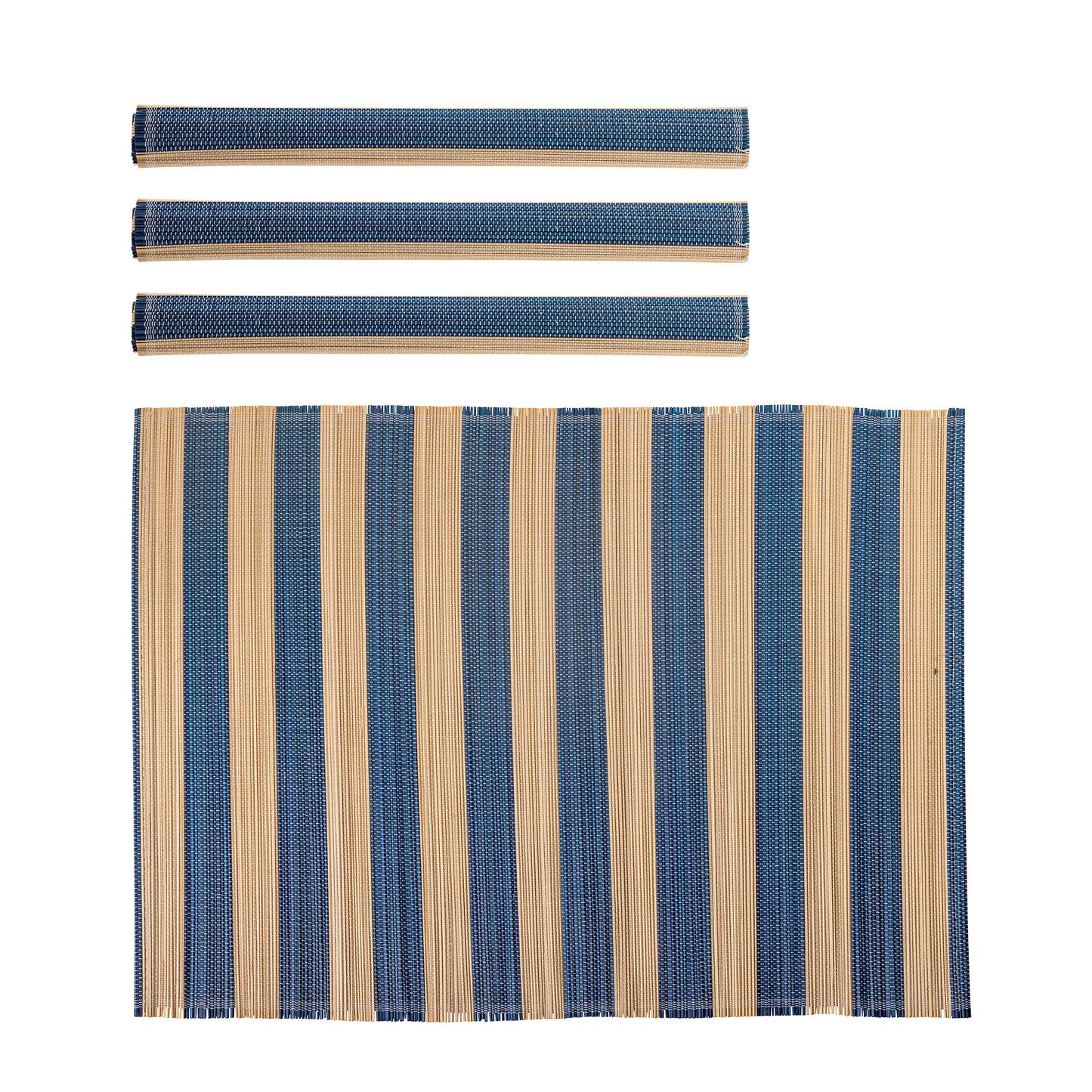Bloomingville Marola Platzdeckchen, Blau, Bambus