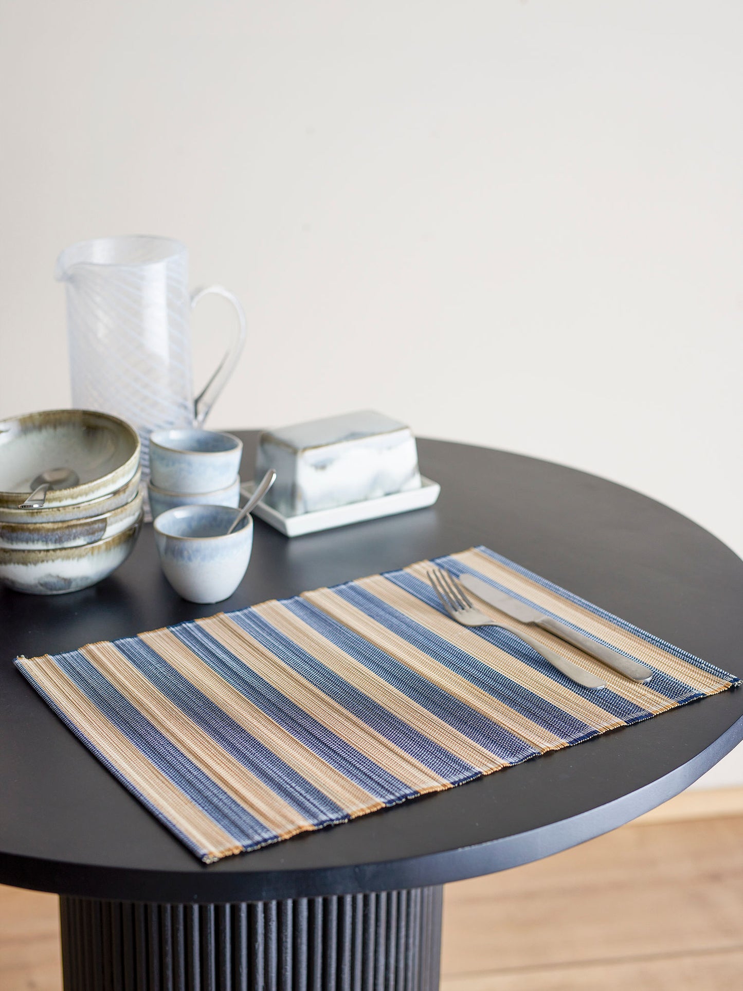 Bloomingville Marola Platzdeckchen, Blau, Bambus