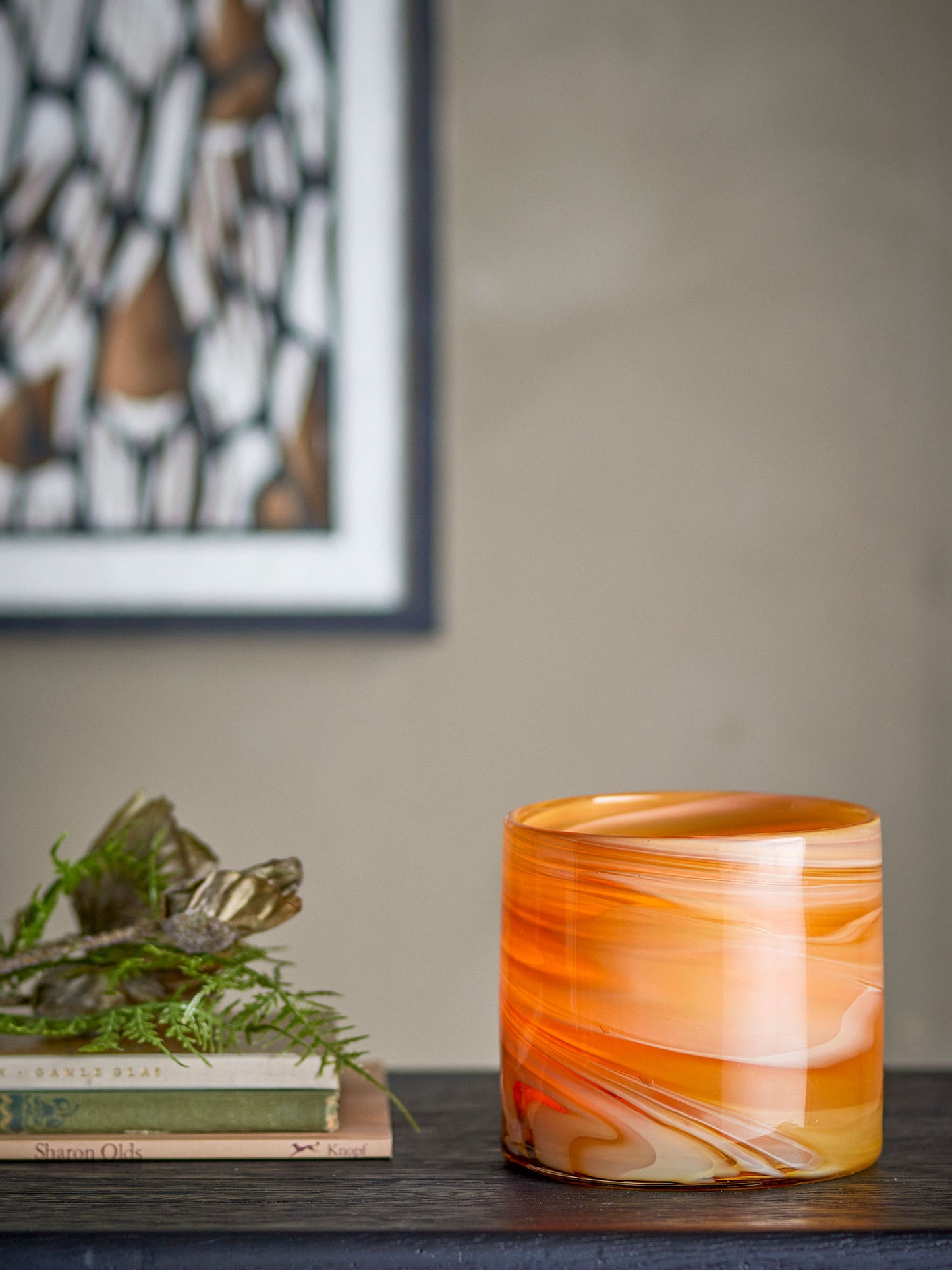 Bloomingville Sylas Teelichthalter, Orange, Glas