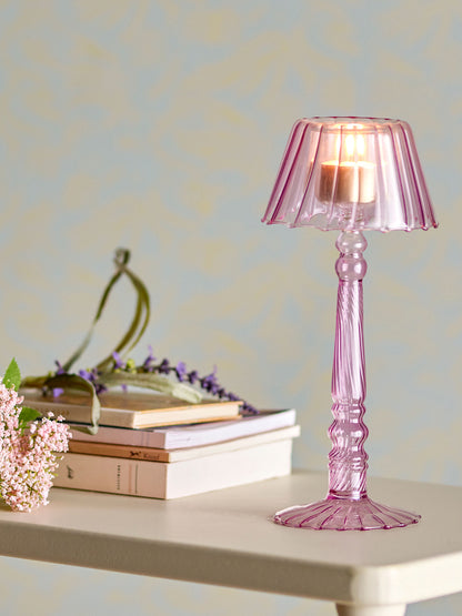 Bloomingville Cisco Teelichthalter, Rose, Glas