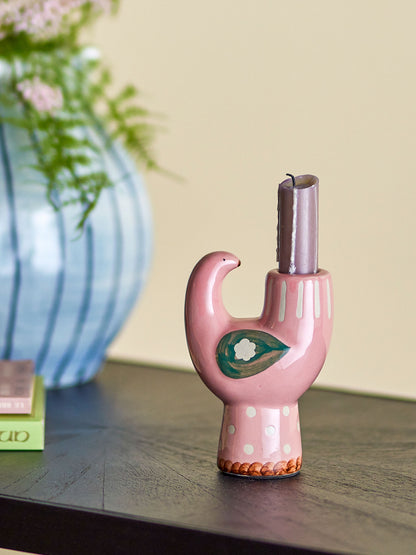 Bloomingville Trudy Kerzenhalter, Rose, Steingut