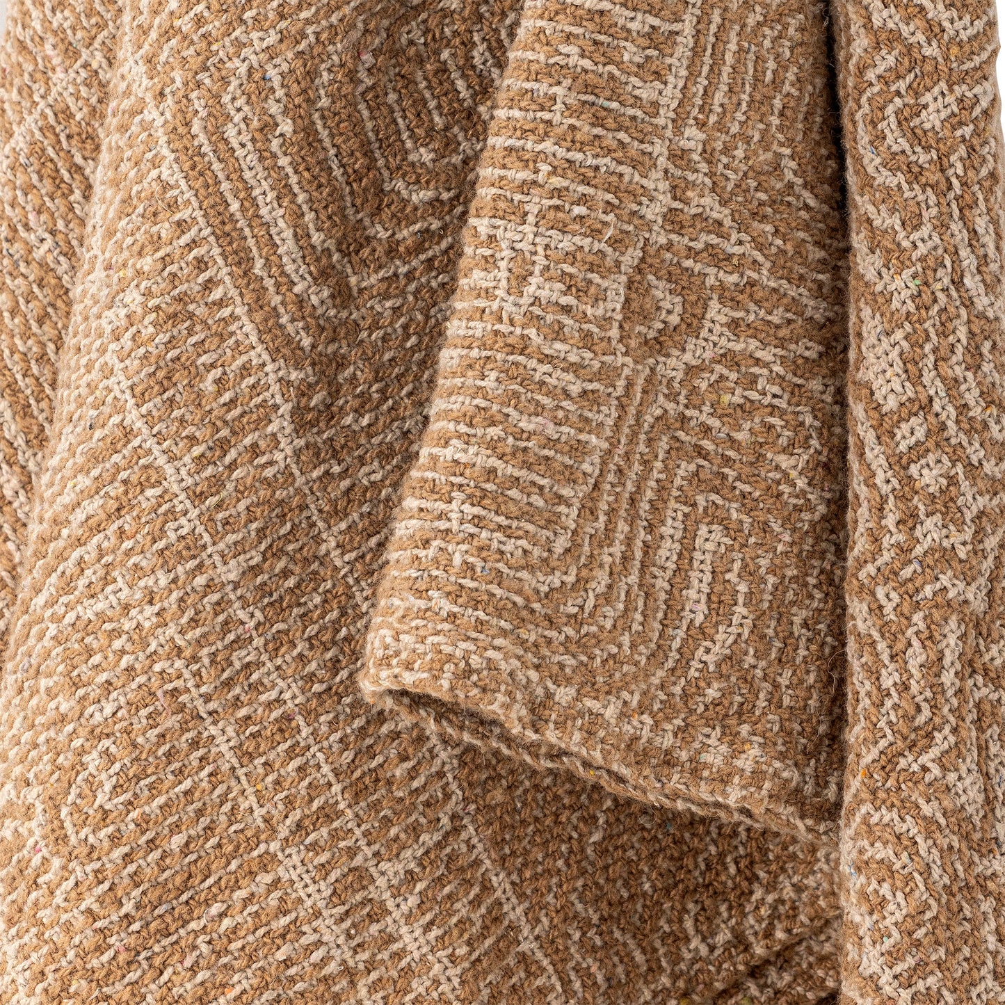 Bloomingville Bresso Decke, Braun, Recycelte Baumwolle