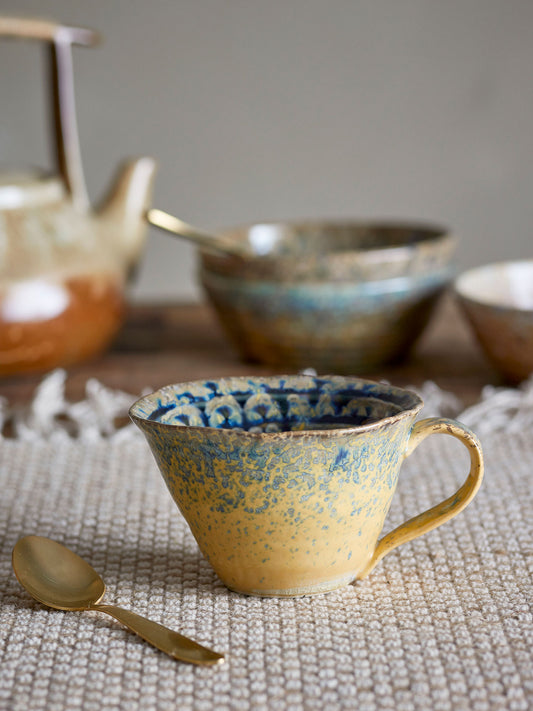 Bloomingville Milani Tasse, Blau, Steingut