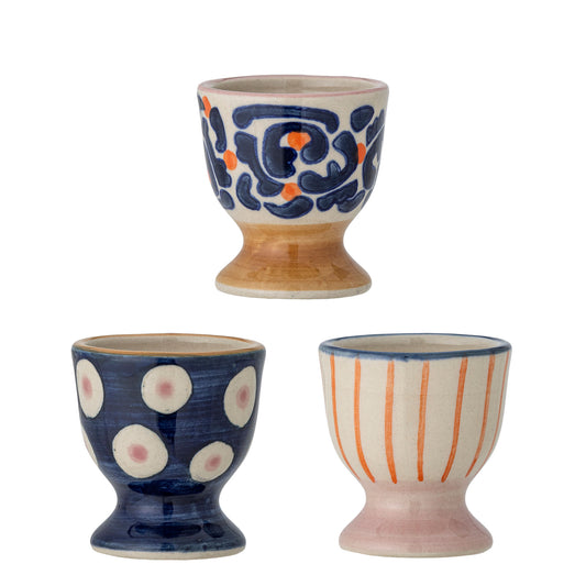 Bloomingville Eviaya Eierbecher, Bunt, Steingut