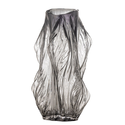 Bloomingville Tulla Vase, Grau, Glas