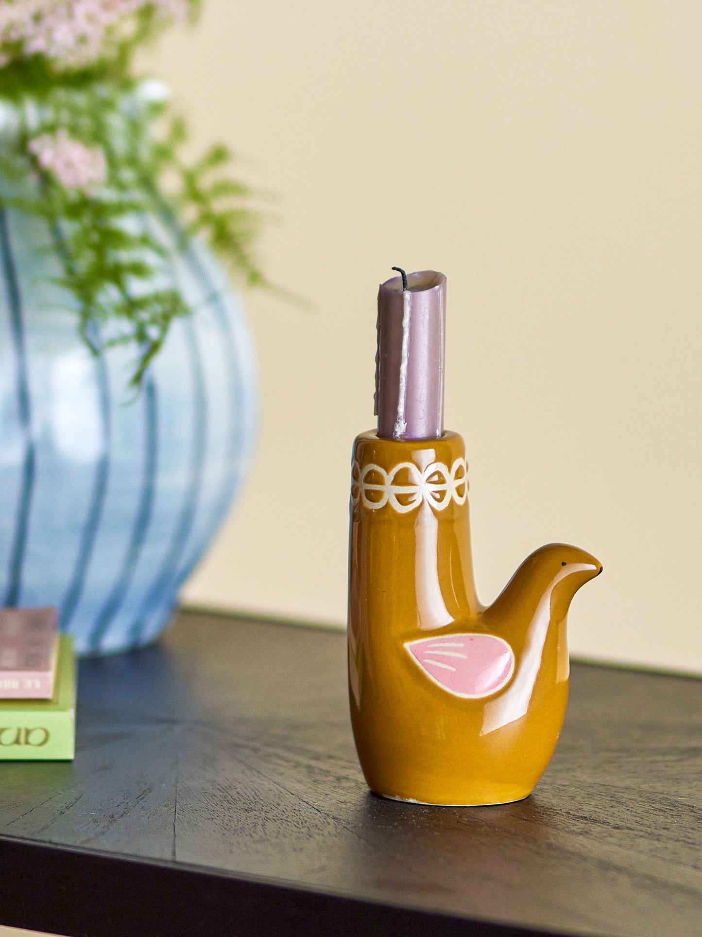 Bloomingville Trudy Kerzenhalter, Braun, Steingut