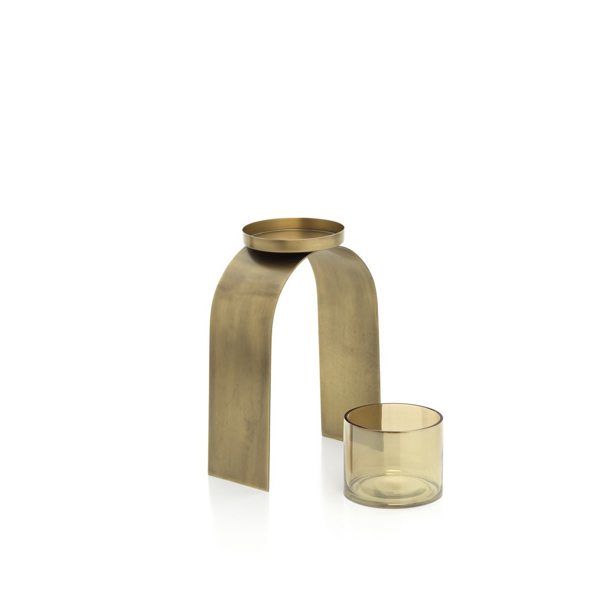 Der Bow Glow Teelichthalter – Gold – 2er Set