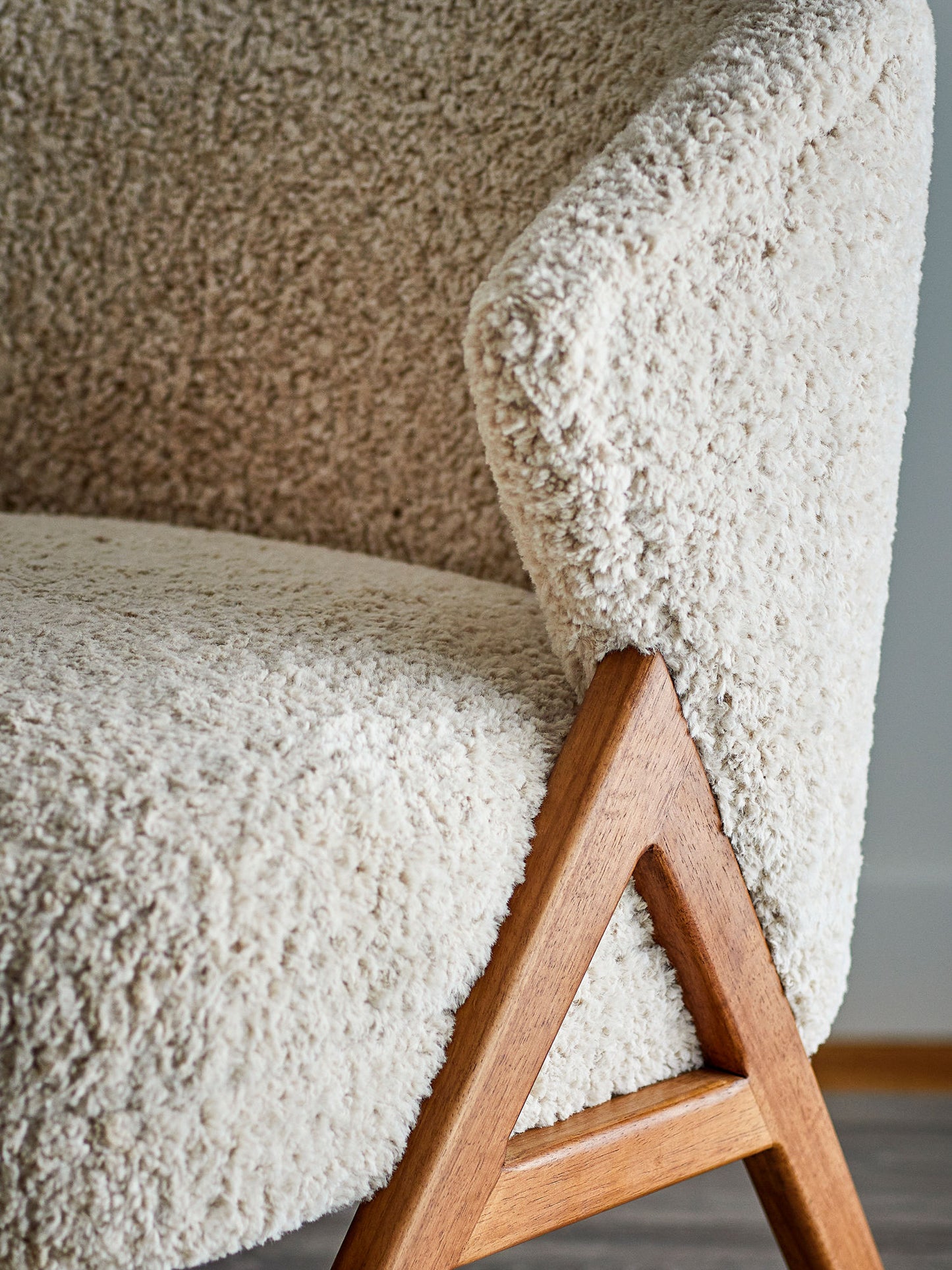 Bloomingville Camino Loungesessel, Natur, FSC®100%, Gummibaumholz