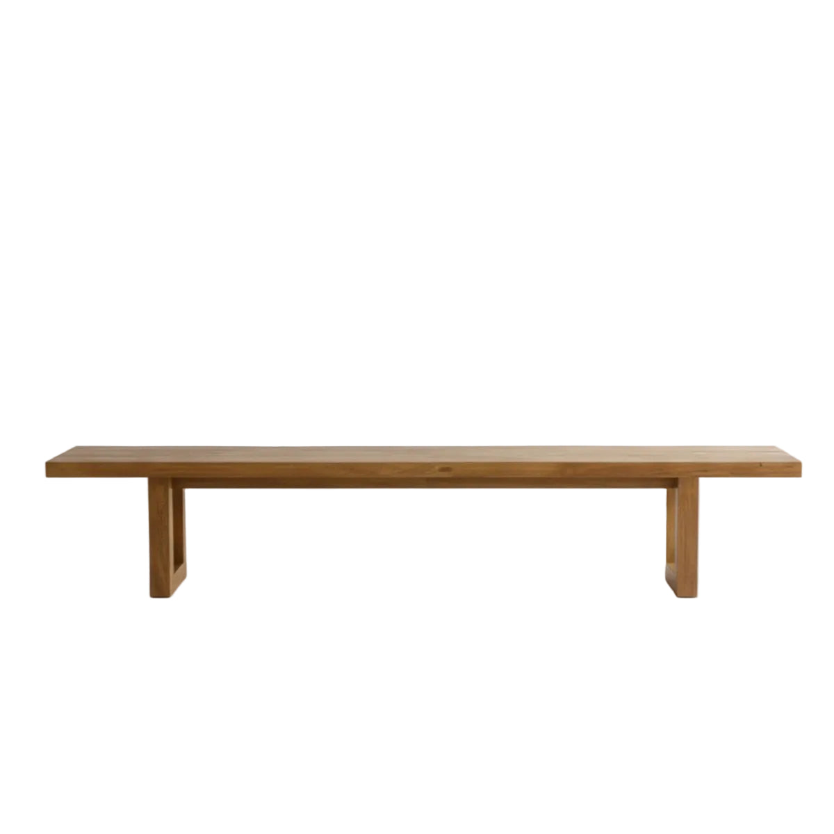 Bank mit Quadratfuß - natürlich - 280cm