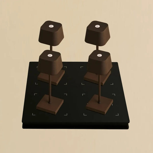 Kombi-Set Profi | 4 x wiederaufladbare Tischlampen mit Ladestation