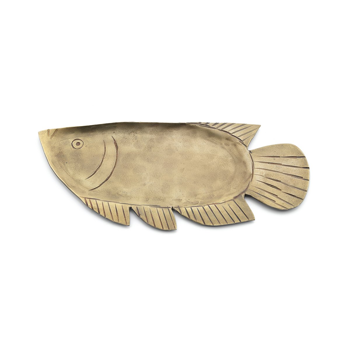 Tablett in gold, Messing, L
