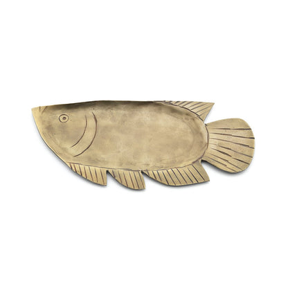 Tablett in gold, Messing, L