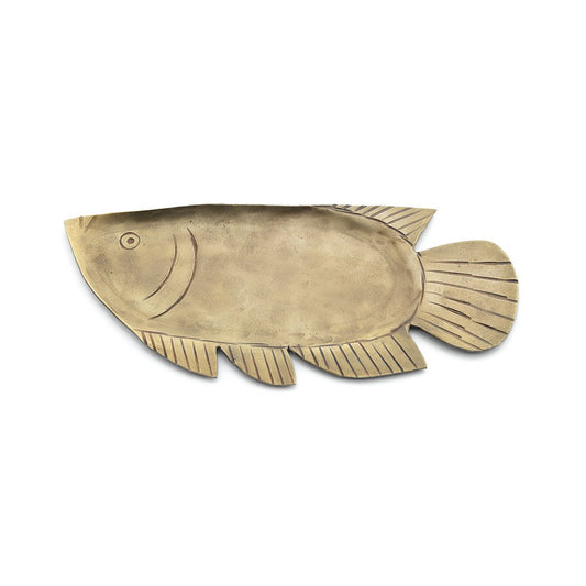 Tablett in gold, Messing, L