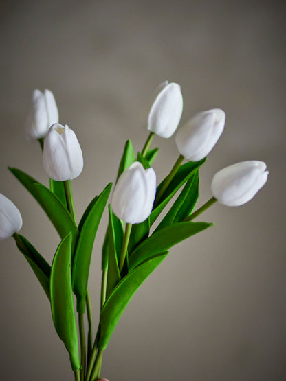 Bloomingville Tulip Blumenstrauß, Weiß, Künstliche Blumen