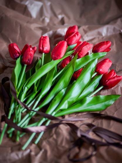 Bloomingville Tulip Blumenstrauß, Rot, Künstliche Blumen