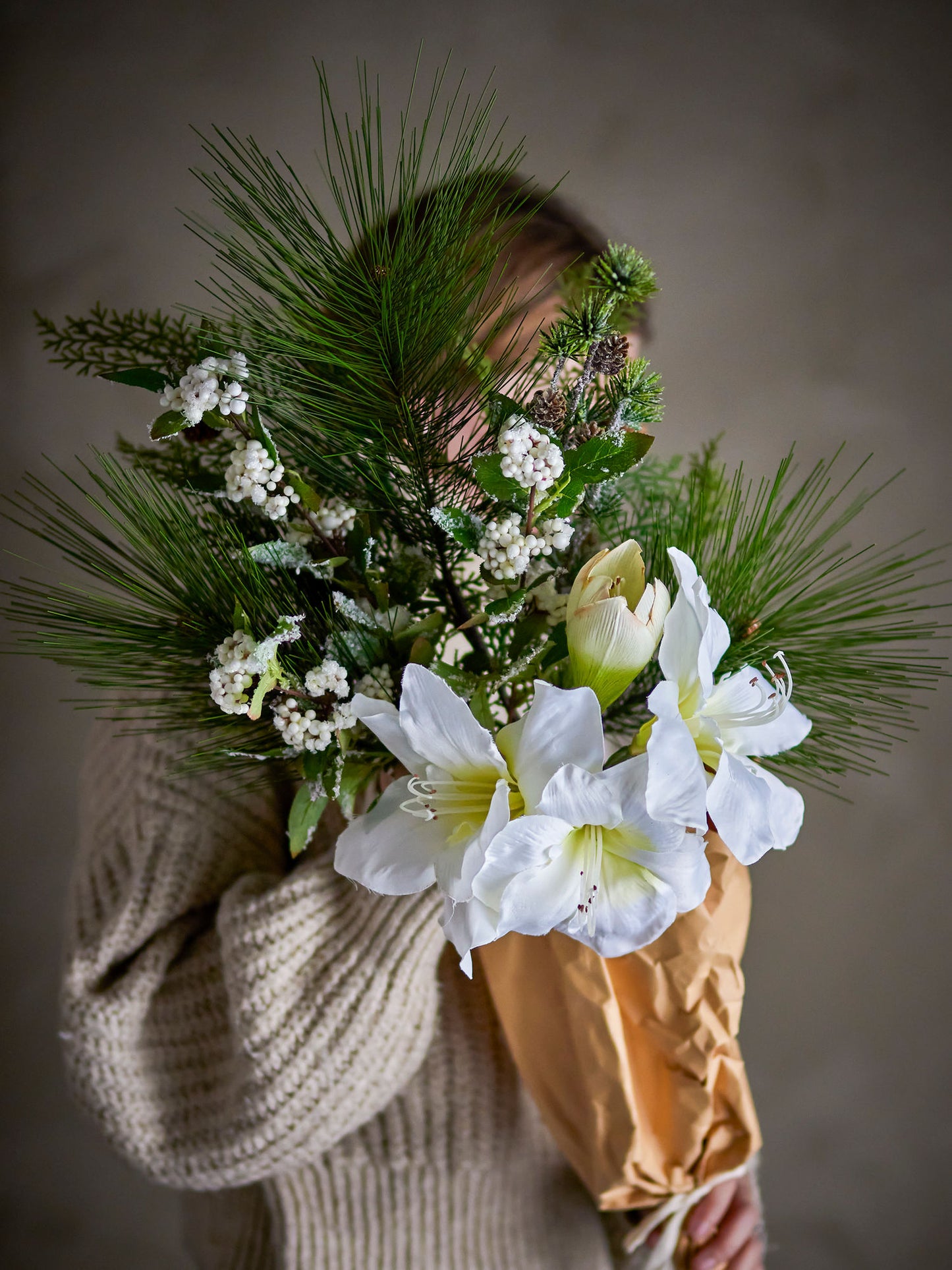 Bloomingville Kristin Blumenstrauß, Weiß, Künstliche Blumen