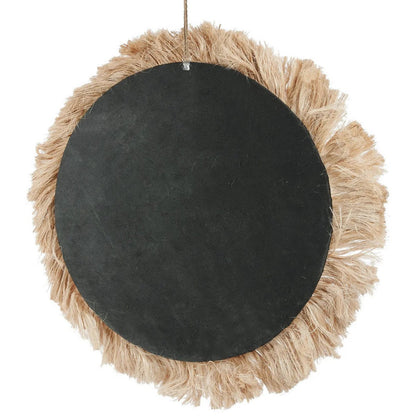 Capri Spiegel rund mit Rattan, Natur - L