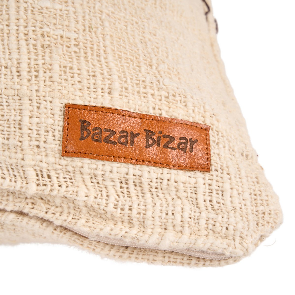 Der Kakao-Patchwork-Kissenbezug – Naturbraun