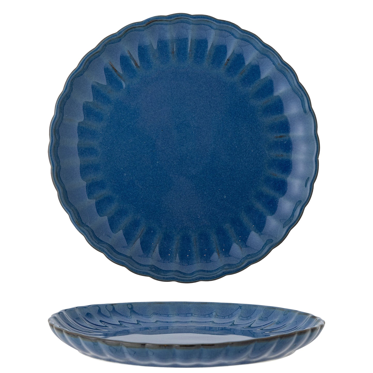 Bloomingville Latina Teller, Blau, Steingut