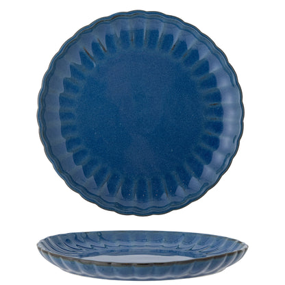 Bloomingville Latina Teller, Blau, Steingut