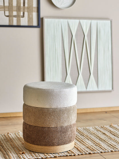 Bloomingville Bilbao Pouf, Braun, Polyester