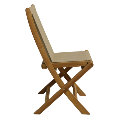 Seilklappgartenstuhl beige