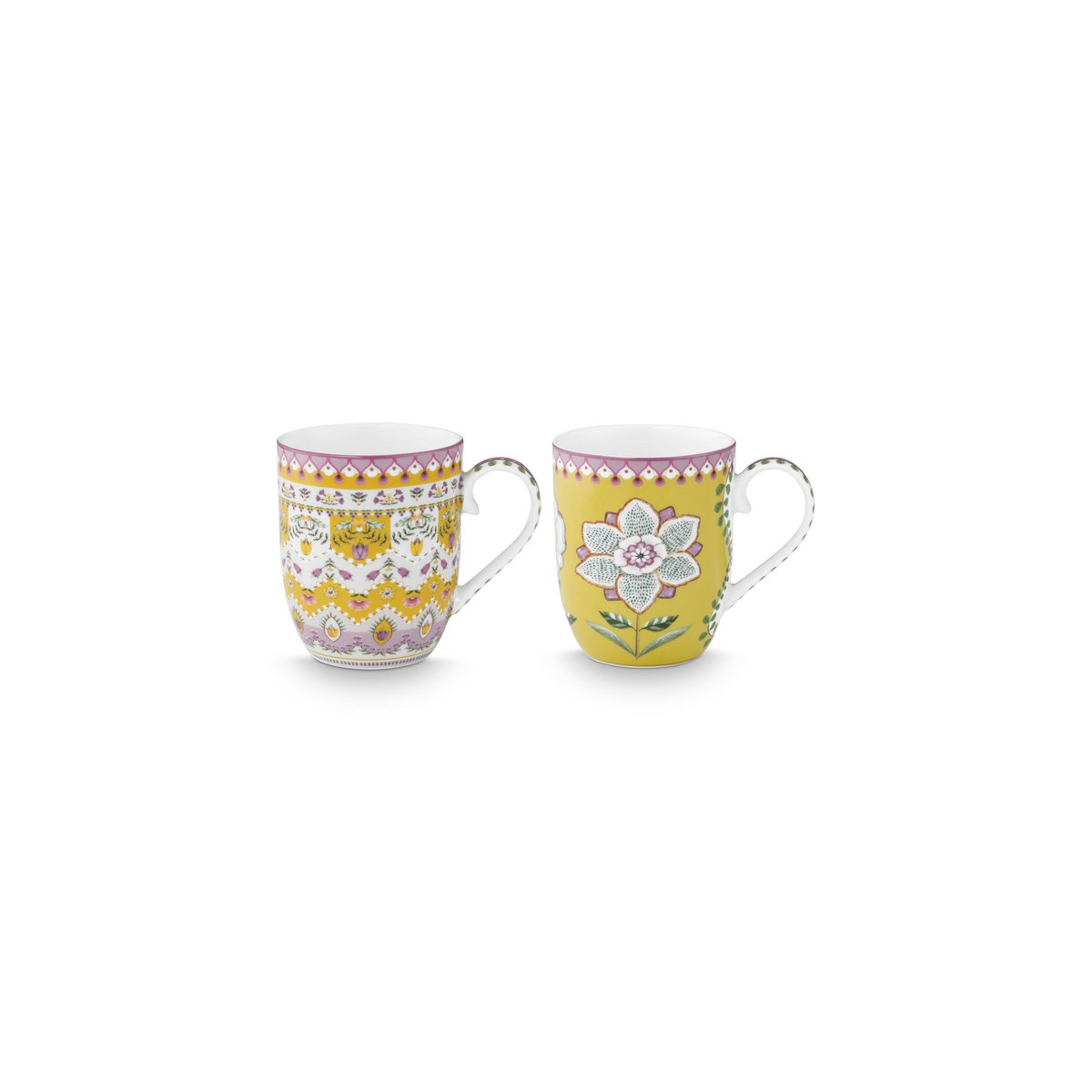 Pip Studio Becher 2x Small Lily&Lotus Yellow