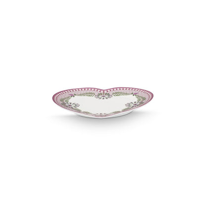 Set/2 Heart Shape Plates Lily&Lotus Lilac 21.5cm
