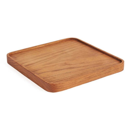 Tablett Teller aus Teakholz – Natur – S