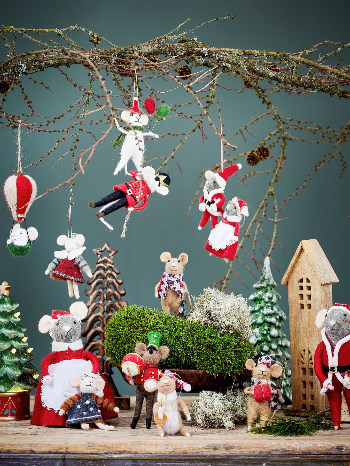 Bloomingville Peo Ornament, Braun, Wolle