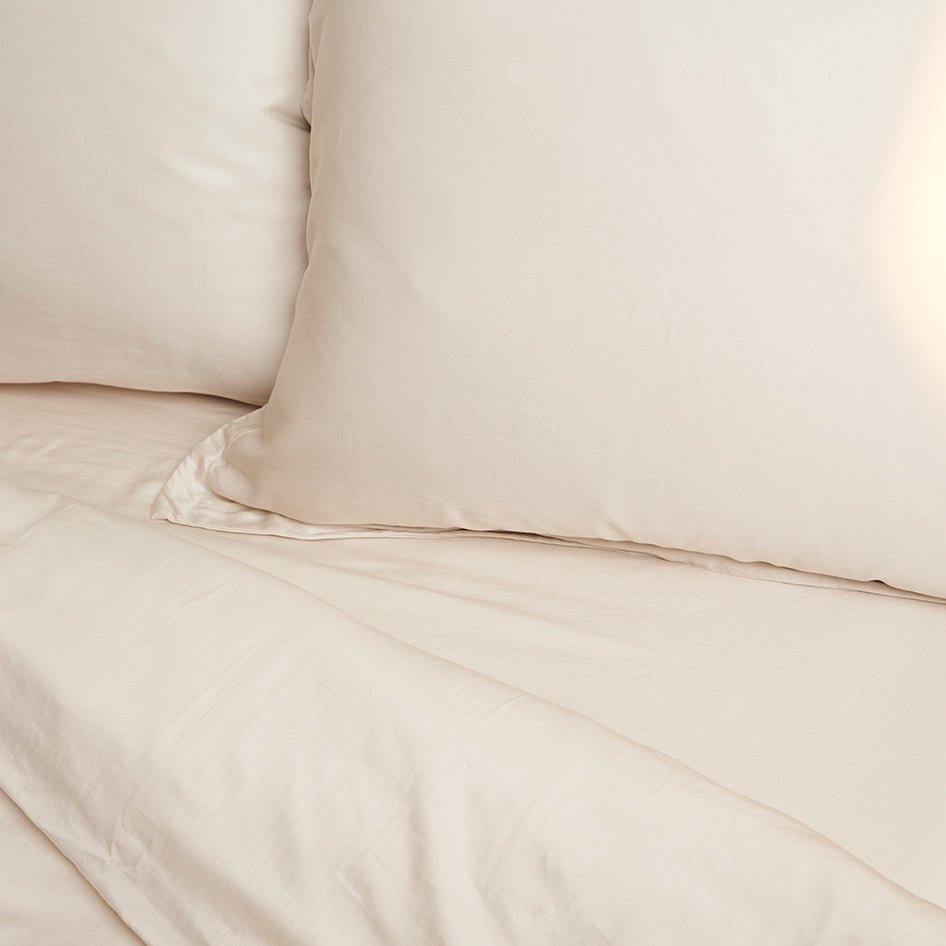TENCEL™ Twill-Kissenbezug beige