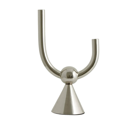 Nordal CORFU Kerzenhalter - chrome finish