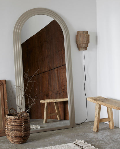 Nordal AIDOS Wandlampe Rattan - nature 13x25x34 cm
