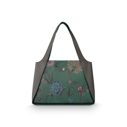 Filou Shoulderbag Large Bodhi Flower Green 40x15.5x28cm