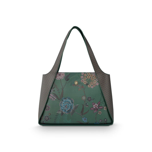 Filou Shoulderbag Large Bodhi Flower Green 40x15.5x28cm