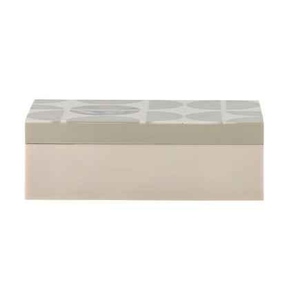 Bloomingville Kabela Box mit Deckel, Grau, Harz