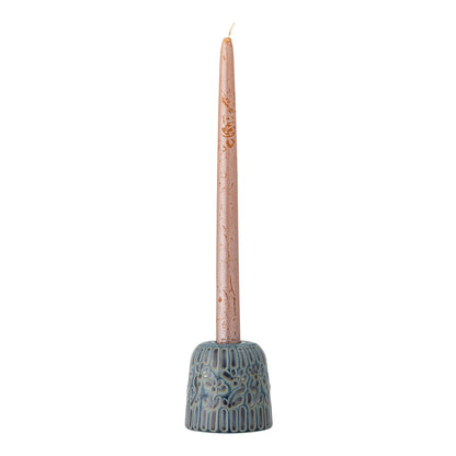 Bloomingville Samsin Kerzenhalter, Blue, Steingut