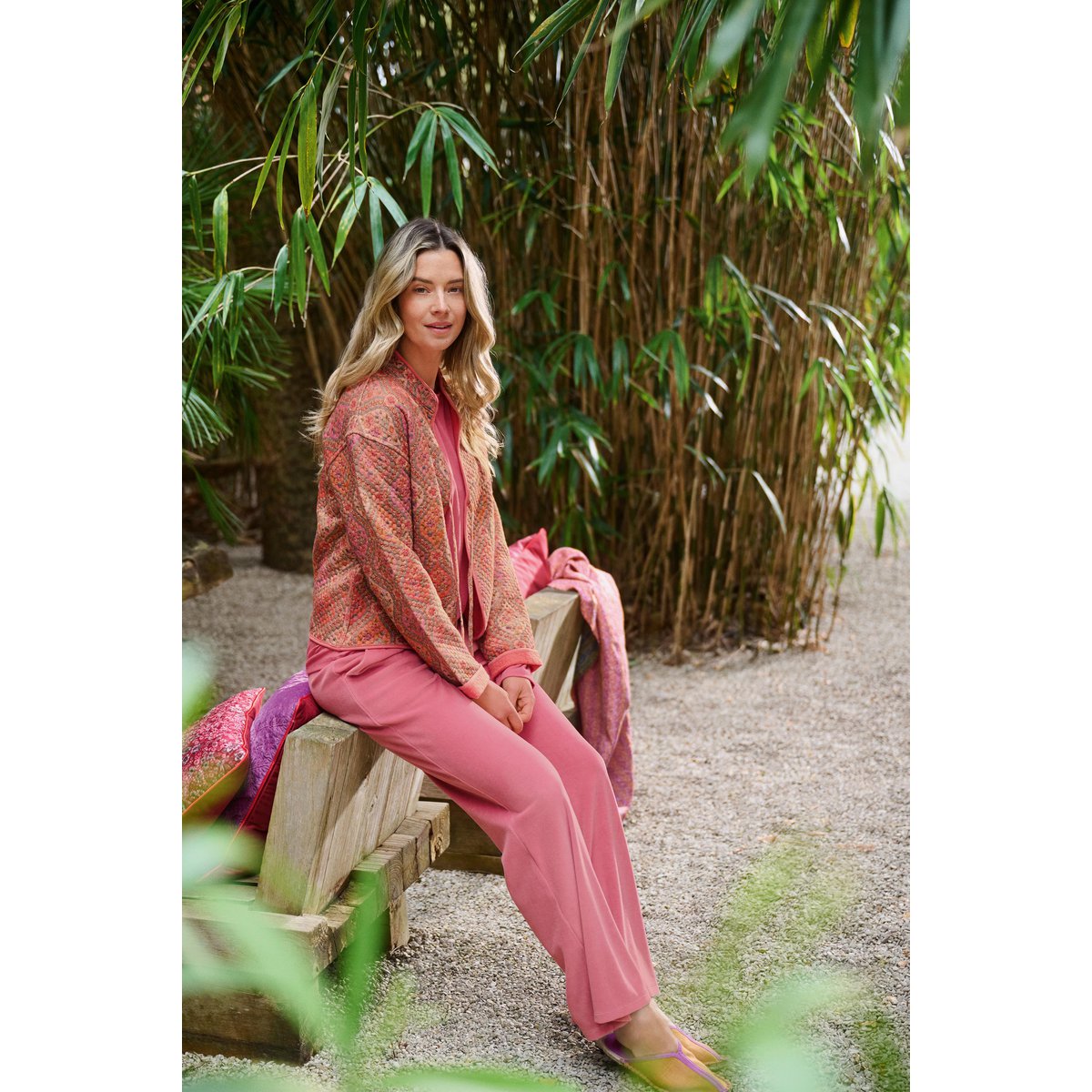 Britta Long Trousers Velvet Pink XS