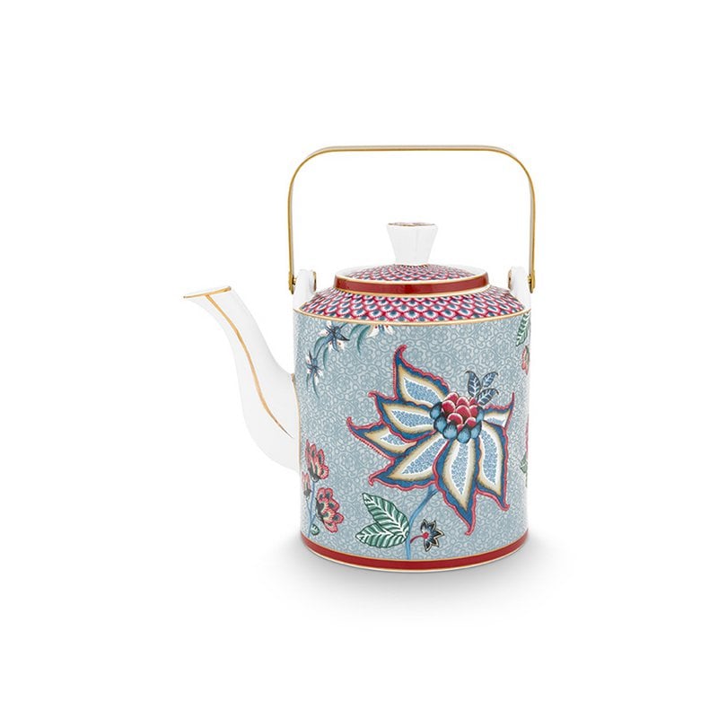 Pip Studio Giftset Teekanne Oriental Flower Festival Blue 1 ltr
