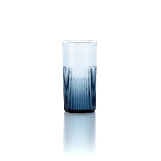 Der Azure Rippled High Tumbler – Blau